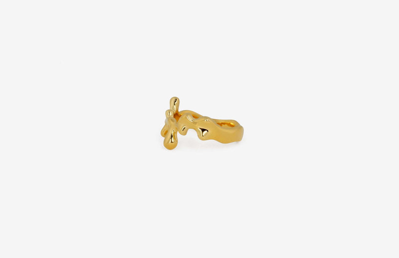 IX Theo 22K Gold Plated Ring