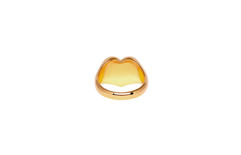 IX Heart 22K Forgyldt Signet Ring