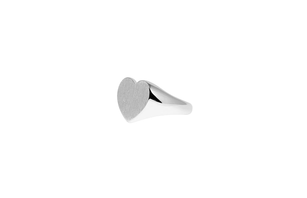 IX Heart Sølv Signet Ring