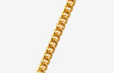 IX Curb Brushed 22K Gold Plated Bracelet
