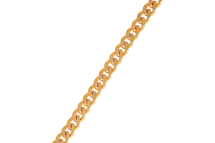 IX Chunky Curb Matt 22K Gold Plated Bracelet