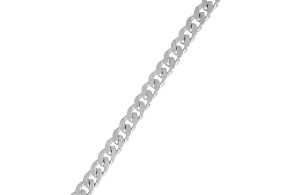 IX Chunky Curb Matt Silver Bracelet