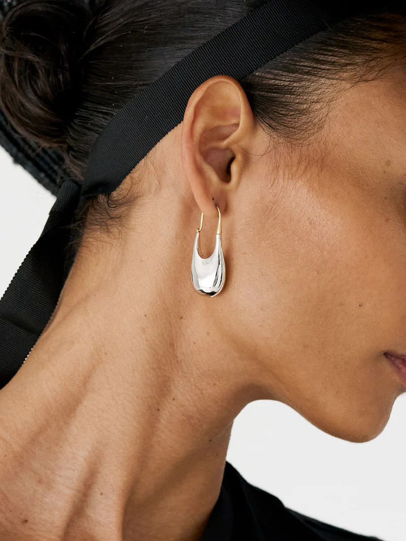 Doric Gemini 18K Gold & Silver Earring