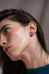 The Verdelite Vermeil Stud w. Tourmaline