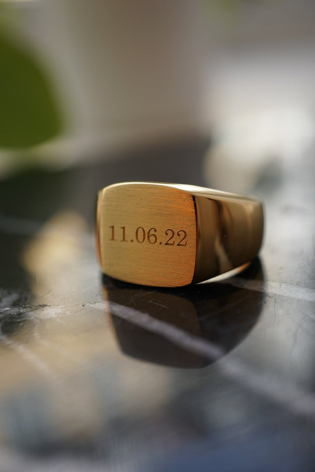 IX Tribute Gold Plated Signet Ring