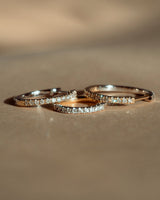 11 mm 14k Gold Hoop w. Diamonds