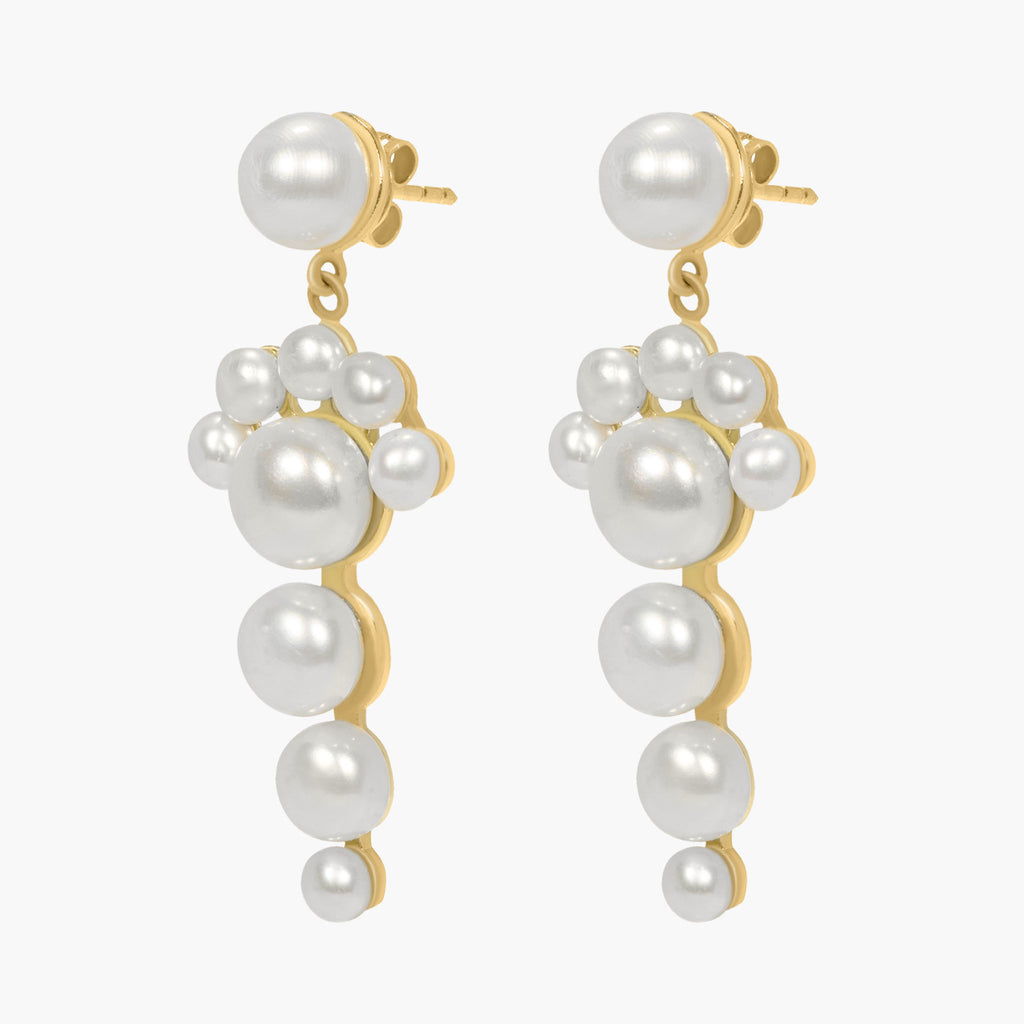 AYALLA 9k Gold Earrings w. Pearls