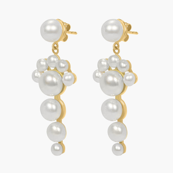 AYALLA 9k Gold Earrings w. Pearls