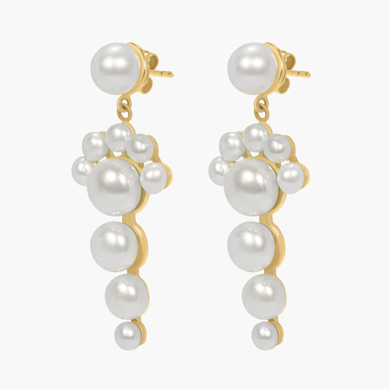 AYALLA 9k Gold Earrings w. Pearls