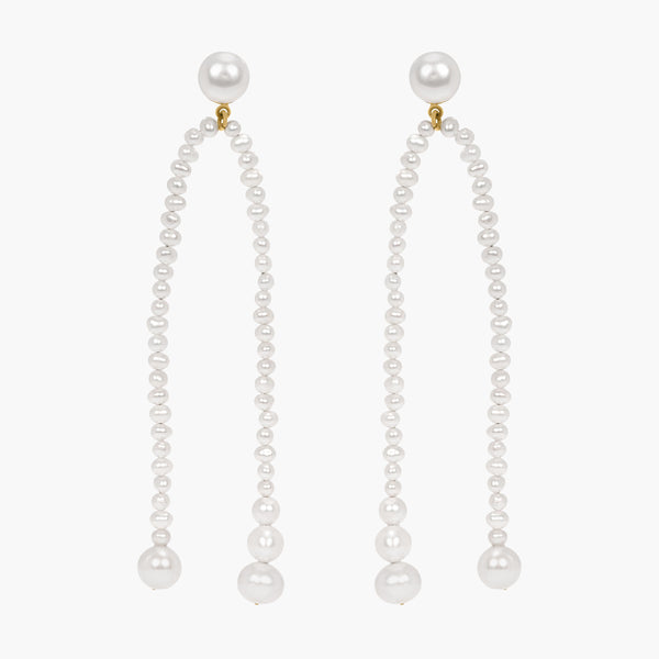 ALMA 9k Gold Earrings w. Pearl