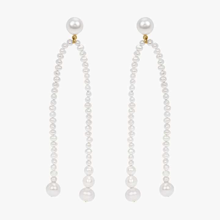ALMA 9k Gold Earrings w. Pearl