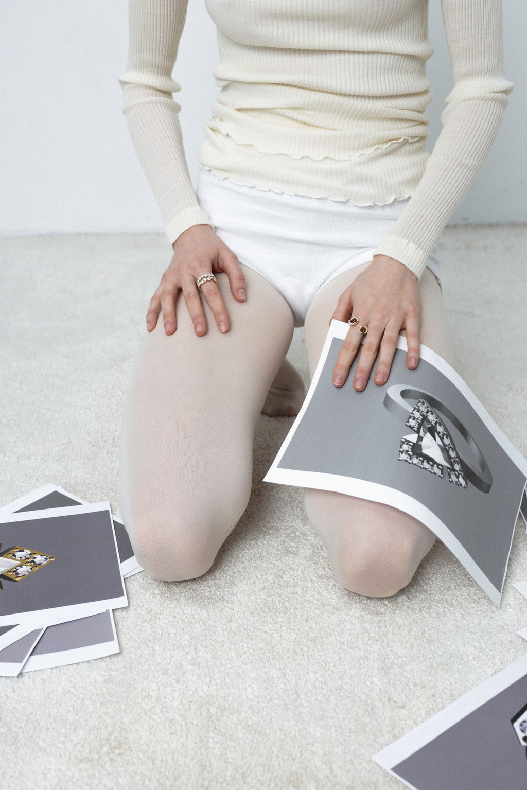 Harmony 8 14K or 18K Gold, Whitegold or Rosegold Ring w. Tourmaline & Diamonds