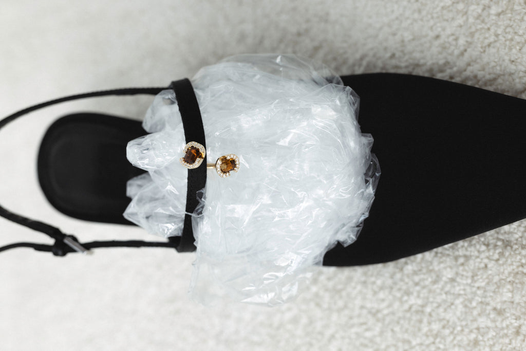 Harmony 8 14K or 18K Gold, Whitegold or Rosegold Ring w. Tourmaline & Diamonds