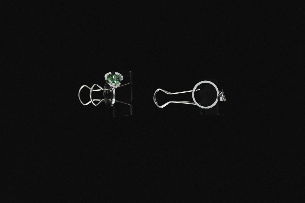 Harmony 2 14K eller 18K Guld, Hvidgulds eller Rosaguld Ring m. Turmelin & Diamanter