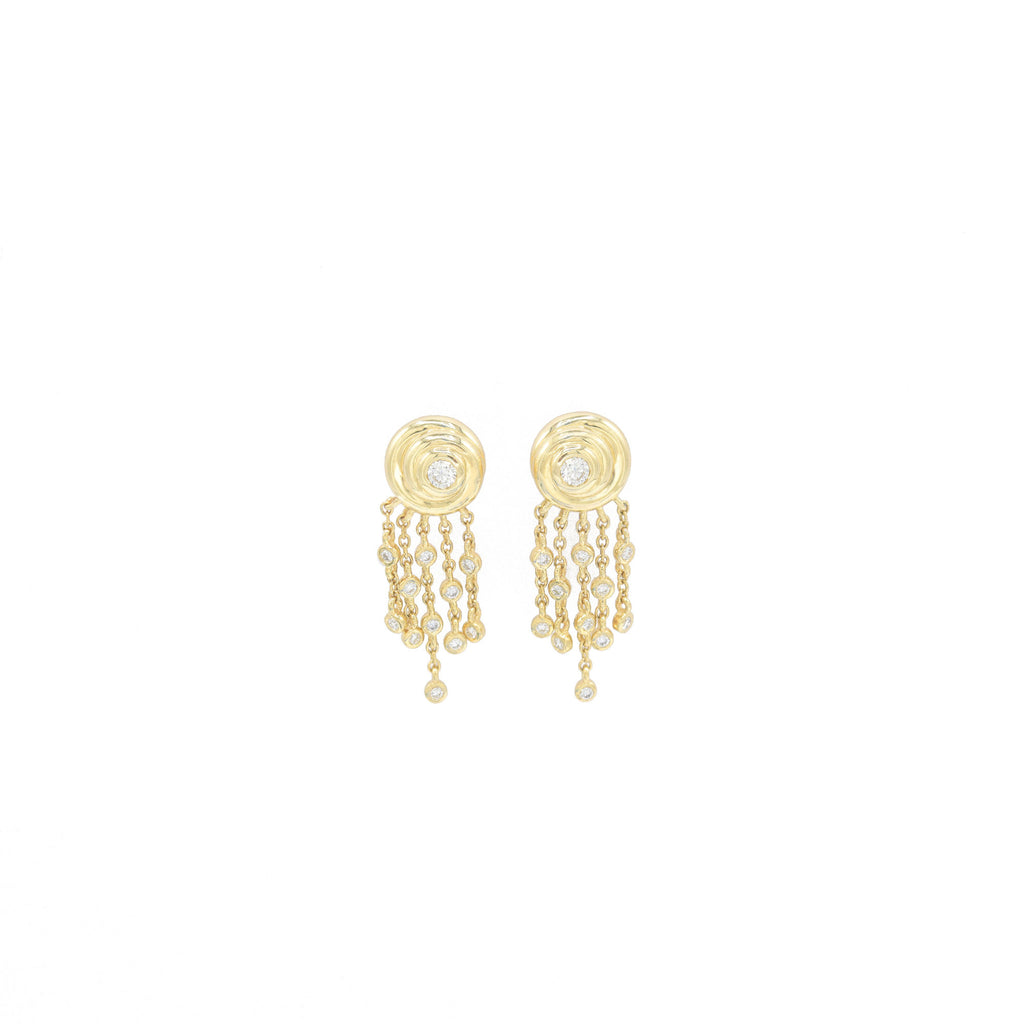 Daisy 14K Gold Earrings w. Diamonds
