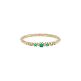 Dala 9K Guld Graveret Ombre Ring m. Smaragd