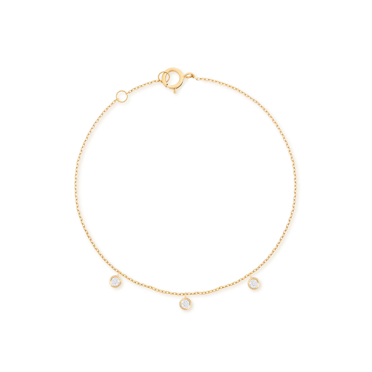 Dangling Goldarmband aus 18K mit Diamanten