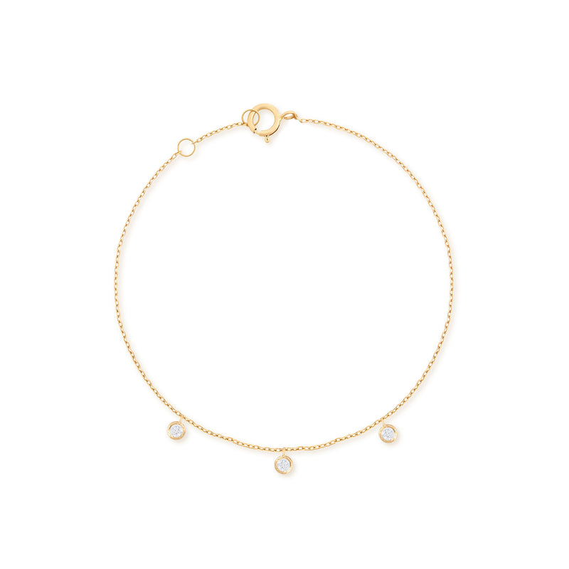 Dangling Goldarmband aus 18K mit Diamanten