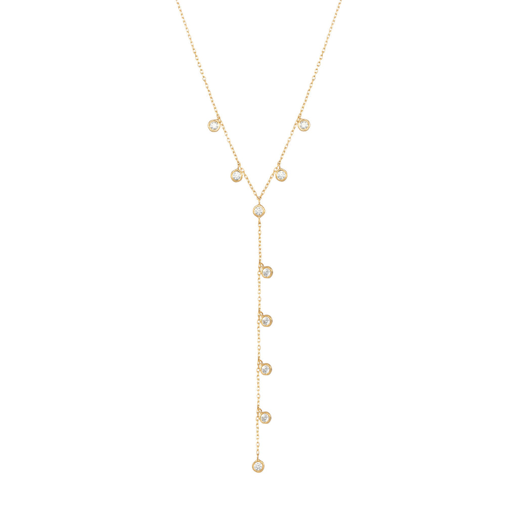 Dangling Chain Halskette aus 18K Gold mit Diamant