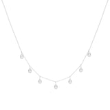 Alexa Fine Jewelry | Dangling Pear 18K Whitegold Necklace w. Diamonds
