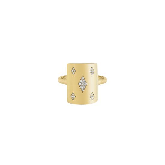 Honneur 18K Gold Ring w. Lab-Grown Diamonds