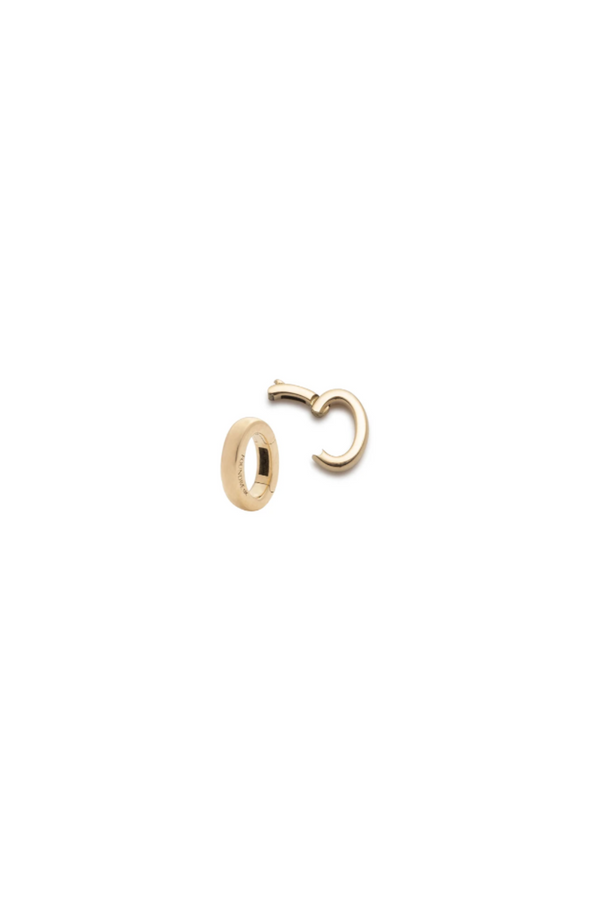 Smooth Oval Annex Link 18K Gold Hoops