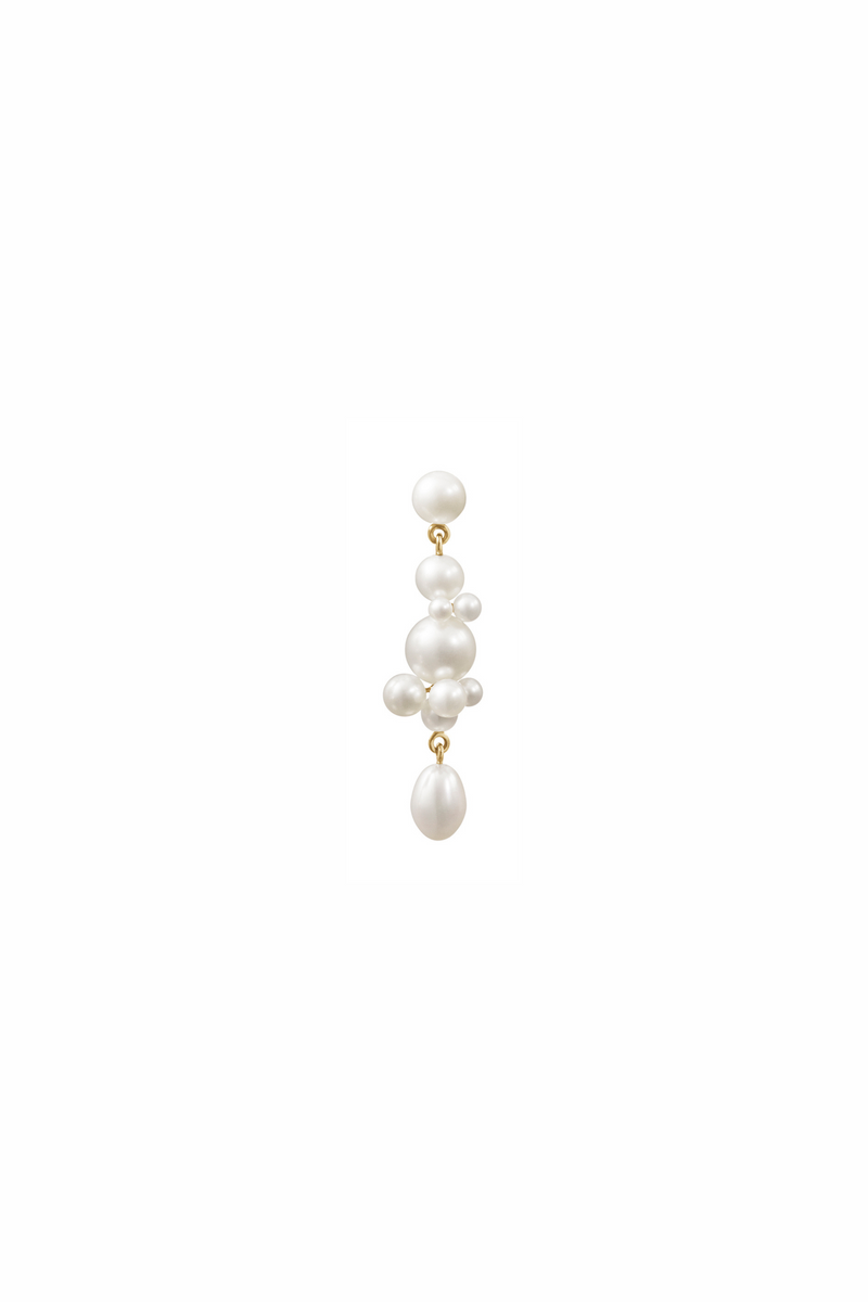 Petite Perle Splash Single 14K Guld Ørering m. Perle