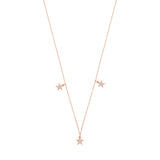 Star 18K Rosegold Necklace w. Diamonds