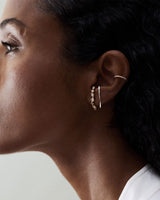 Diamonds Cluster Suspender 14k Gold Earring w. Lab-Grown Diamonds