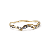 Diamond Vapour 18K Gold Bangle