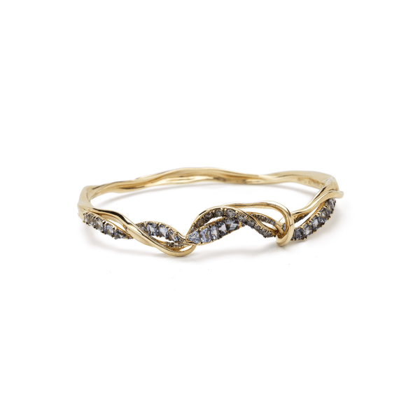 Diamond Vapour 18K Gold Bangle