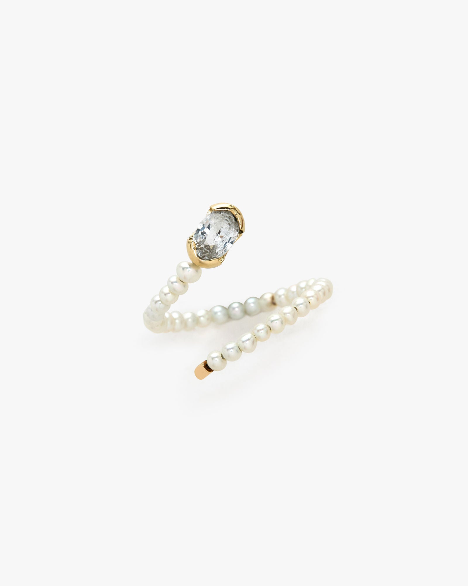 Dimmi di sì 9K Gold Ring w. Sapphire & Pearls