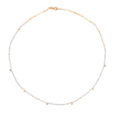 Multi Gold Plated Necklace w. Beryl