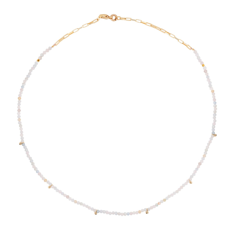 Multi Gold Plated Necklace w. Beryl