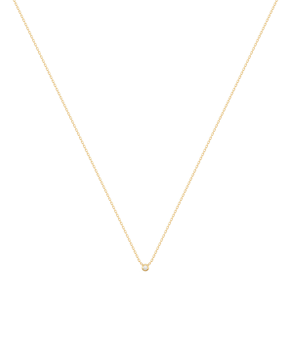 Dot 18K Gold Necklace w. Diamond