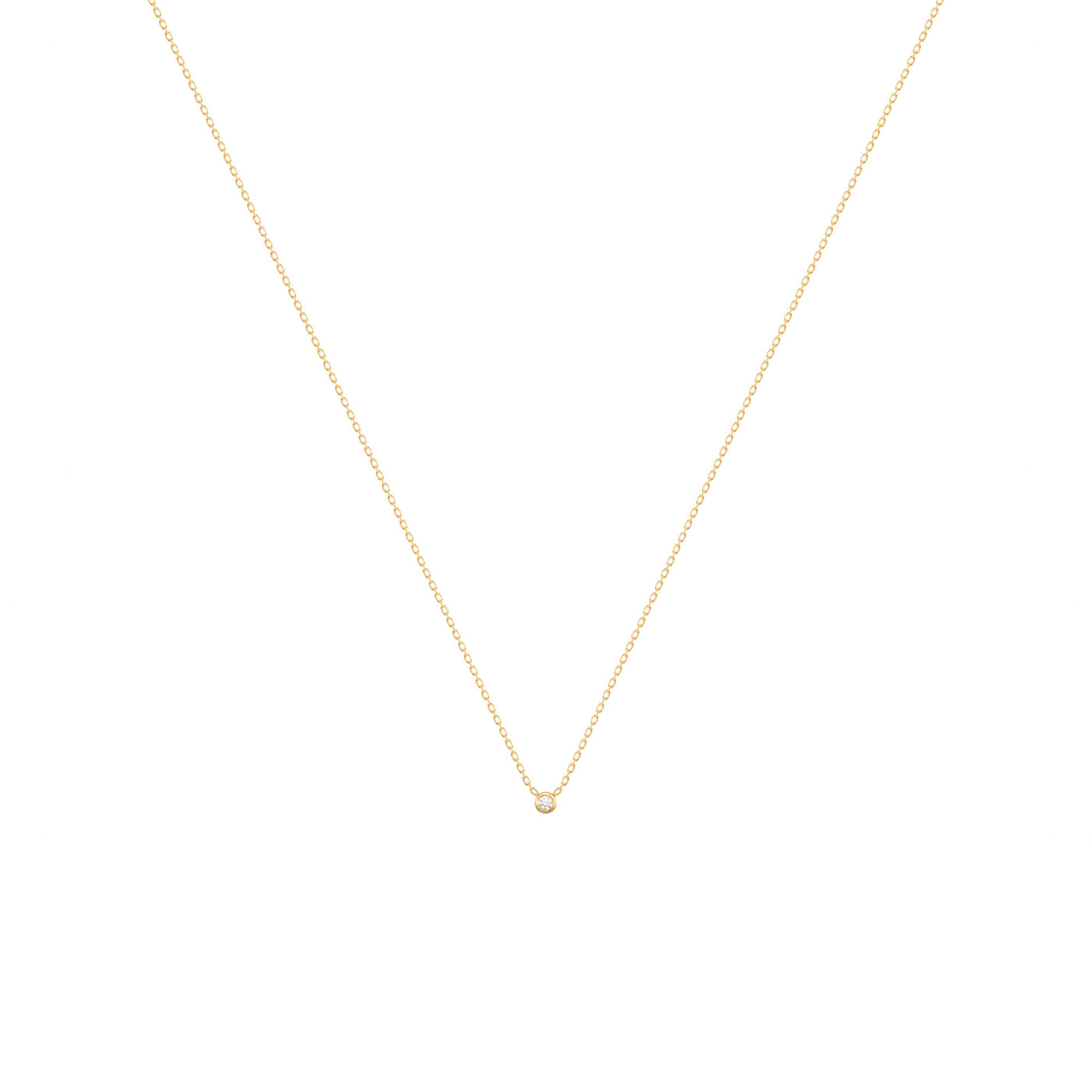 Dot 18K Gold Necklace w. Diamond