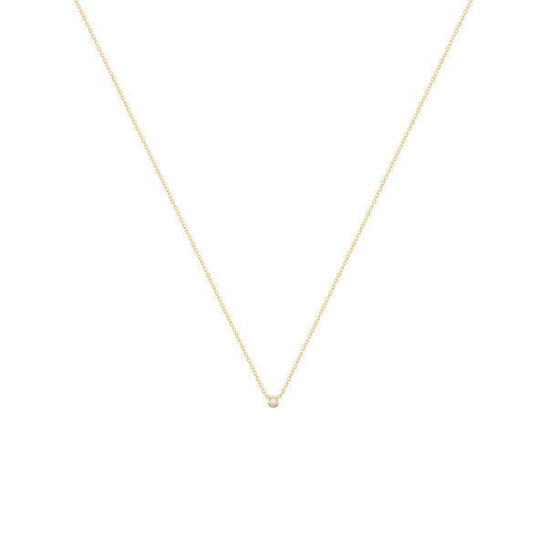 Dot 18K Gold Necklace w. Diamond