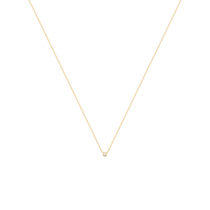 Dot 18K Gold Necklace w. Diamond