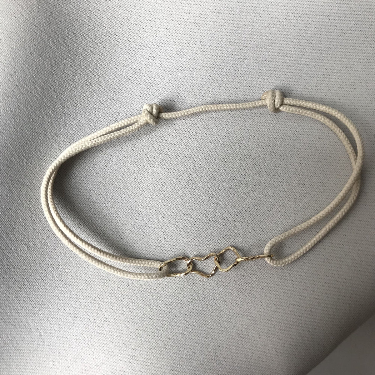 Twist Dream 4 Link 14K Gold Armband W. Öko-Cord