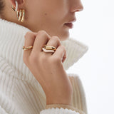 Drop Link Big Plain (28 mm) 18K Gold Reifen