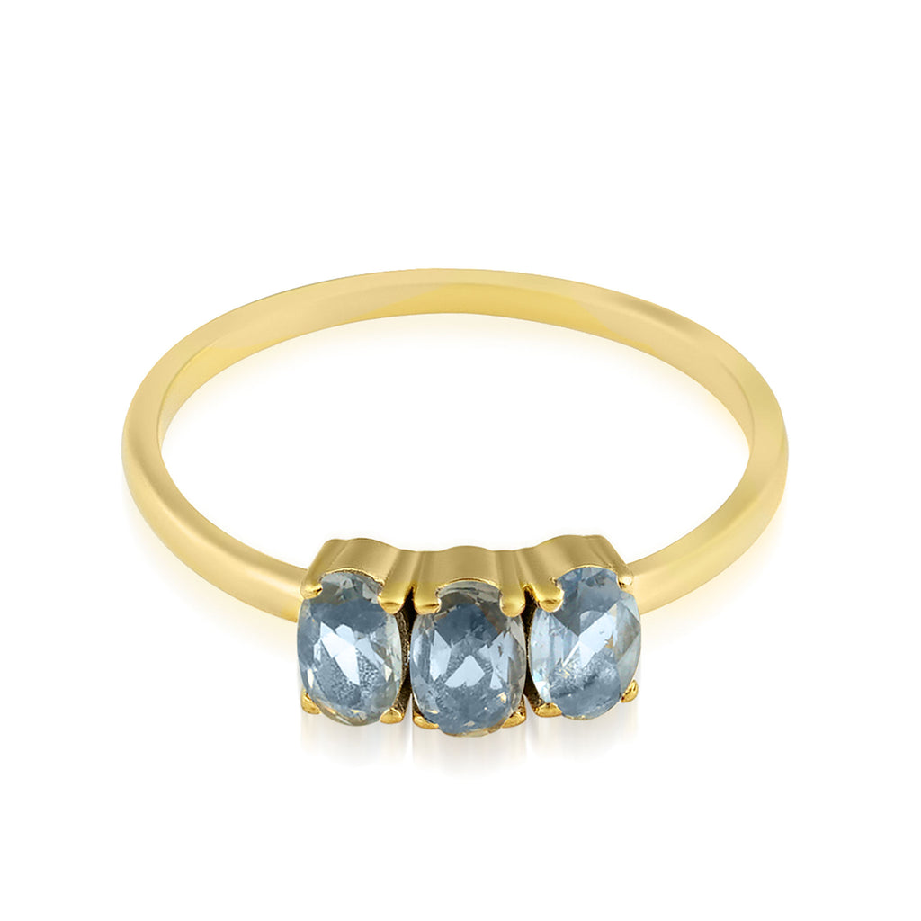 Dumom Baby 3 18K Gold Ring w. Sapphires