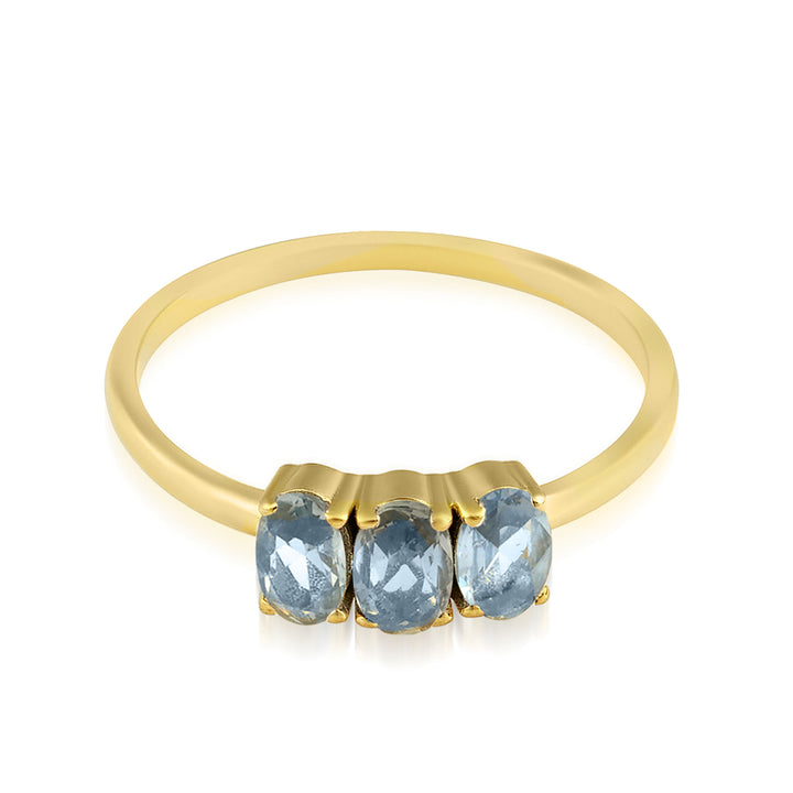 Dumom Baby 3 18K Gold Ring w. Sapphires