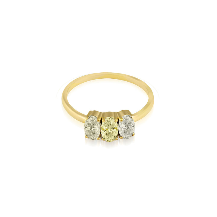 Dumom 18K Gold Ring w. Diamonds