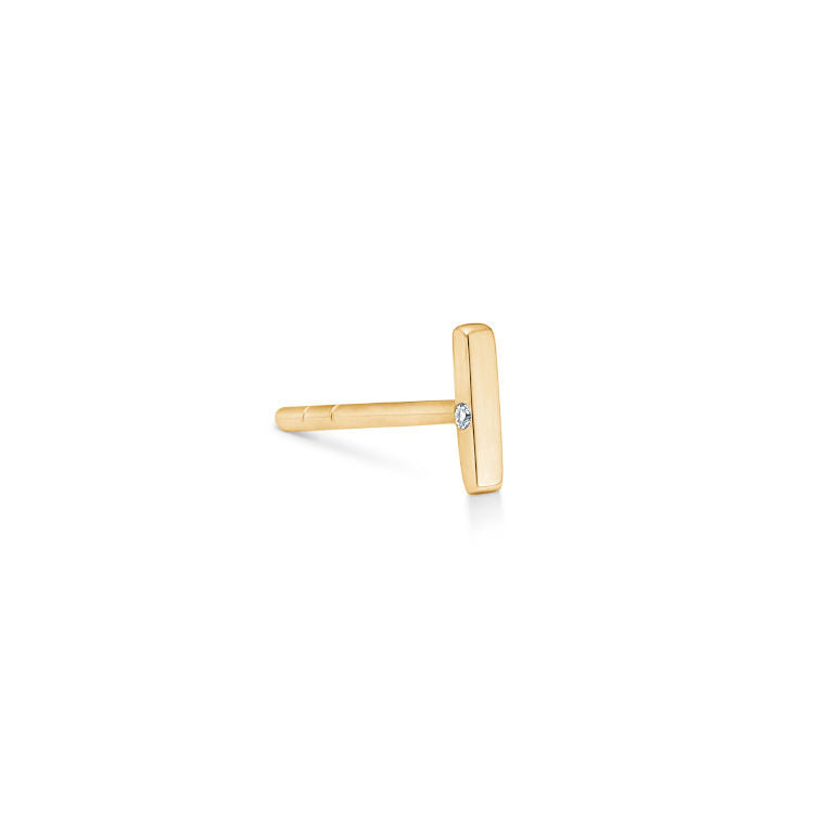 My I 18K Gold Stud w. Diamond