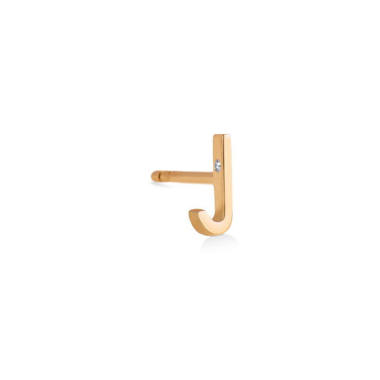 My J 18K Gold Ohrstecker m. Diamant