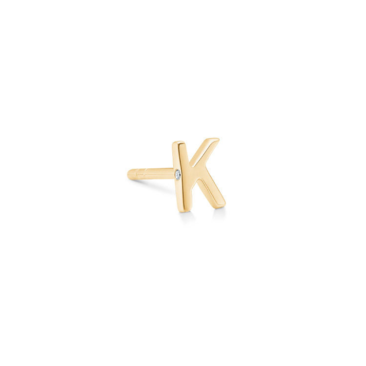 My K 18K Gold Stud w. Diamond