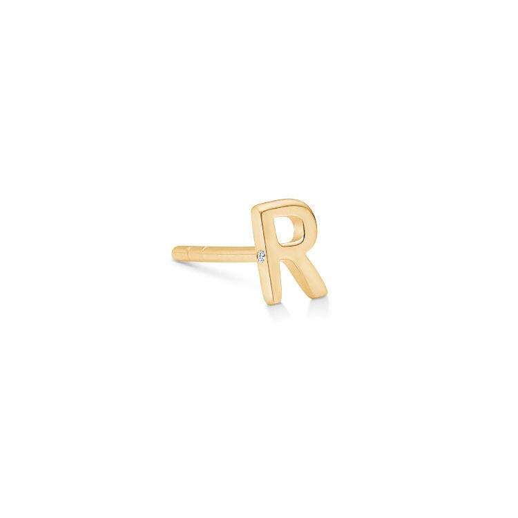 My R 18K Gold Stud w. Diamond
