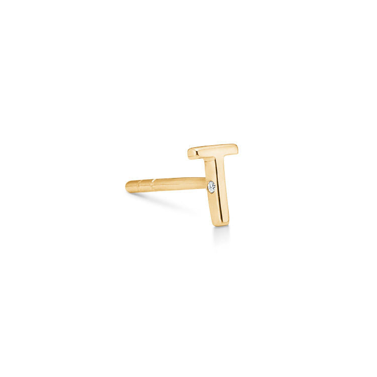My T 18K Guld Ørestik m. Diamant