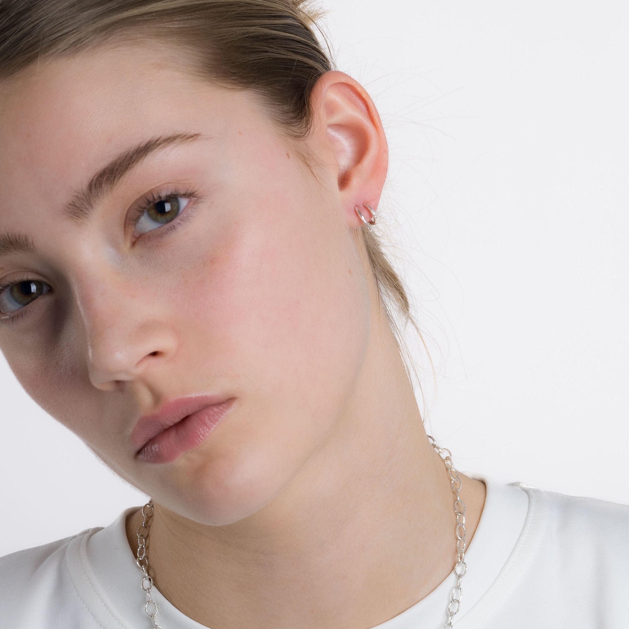 Ringo Double Creol 18K Gold & Silver Hoops