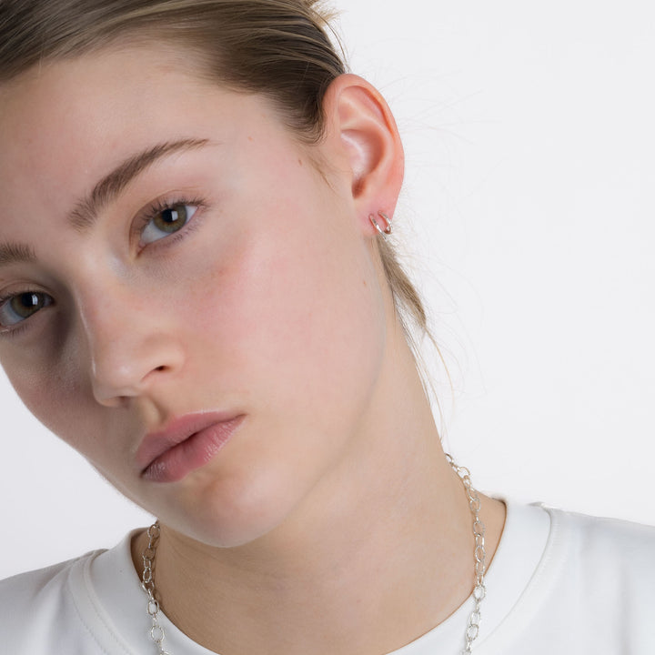 Ringo Double Creol 18K Gold & Silver Hoops